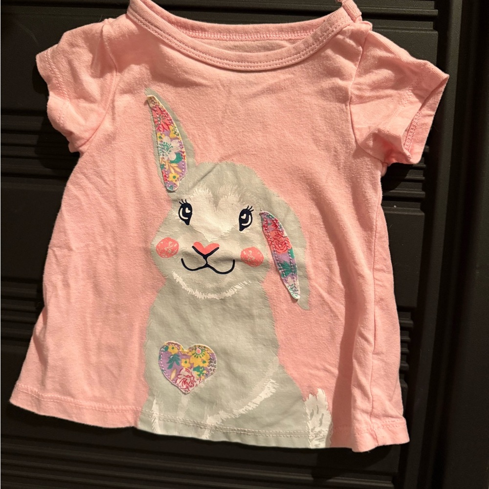 Pink Bunny Graphic Kids T-Shirt